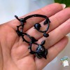 Сережка кафф Чорна троянда